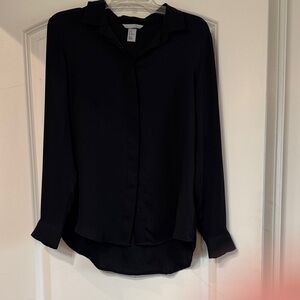 H&M Classic Black Button Down Shirt